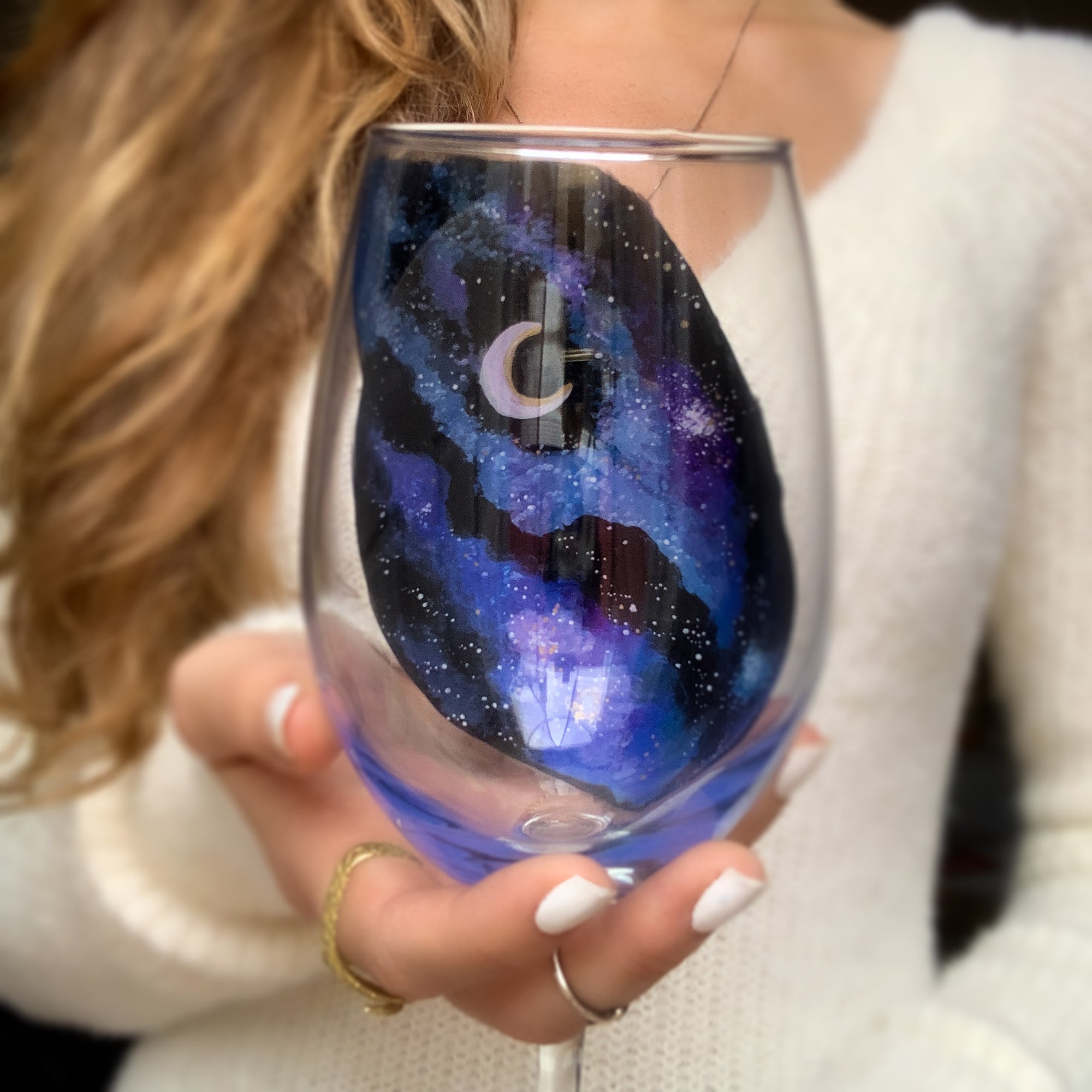 Galaxy Raven Wine Glass No.1