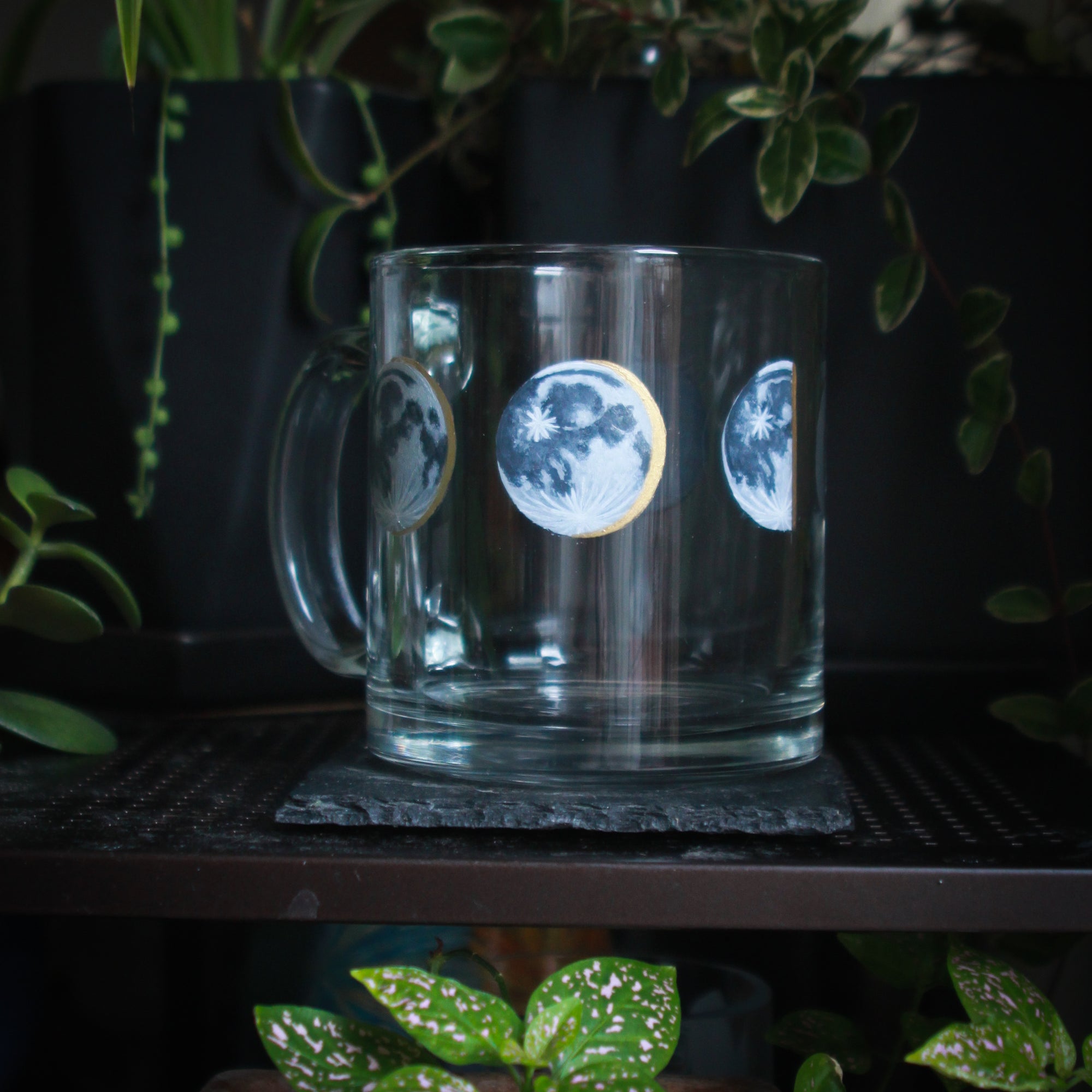 Gray & Gold Moon Phase Mug