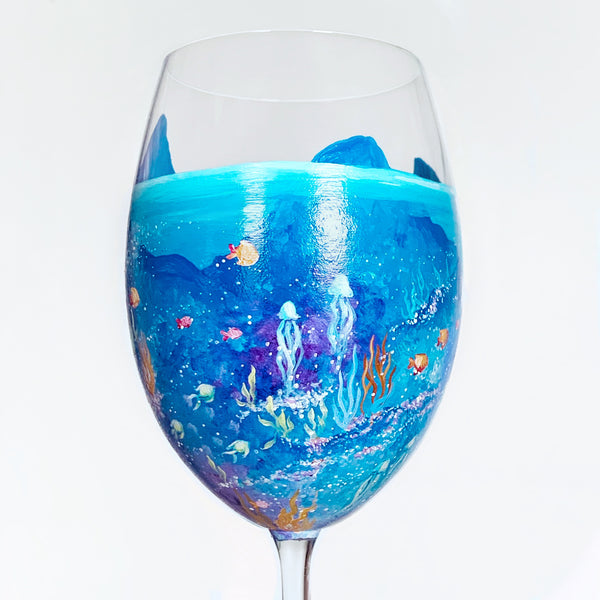 Whale Wine Glass Set - Jocelyn Arielle Designs