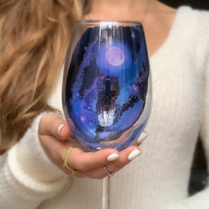 Galaxy Raven Wine Glass No.2