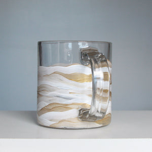 White and Gold Wave Mug No.1